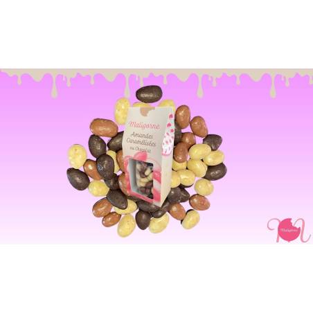 Amandes caramélisées aux 3 chocolats- Maligorne Limoux