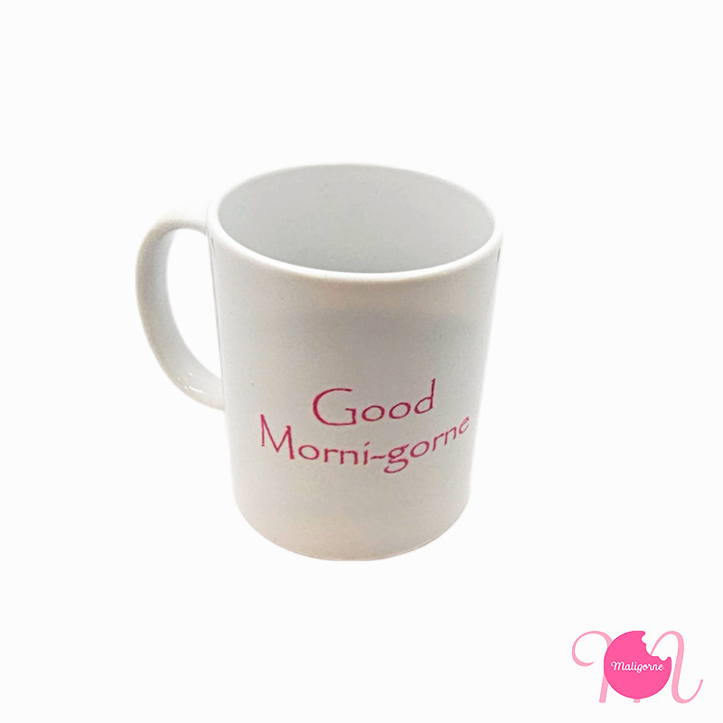 Back side with the message "Good Morni-gorne"