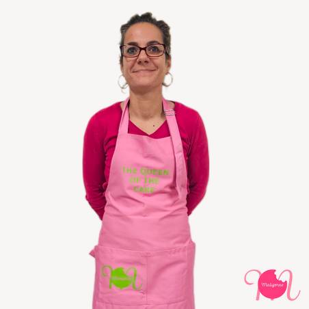 Tablier rose "The Queen of the Cake" Maligorne Limoux